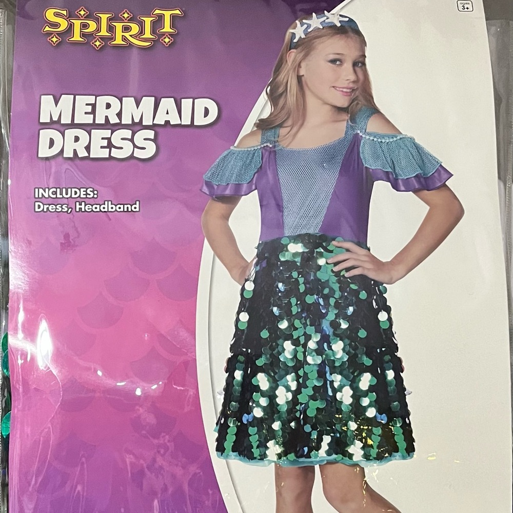 Mermaid Costume kids Small 4-6